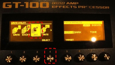 GT-100のパッチ初期化図２